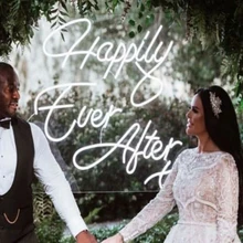 

Custom Led Happily Ever After Flexible Neon Light Sign Wedding Decoration Bedroom Home Wall Decor Marriage Party Decorative