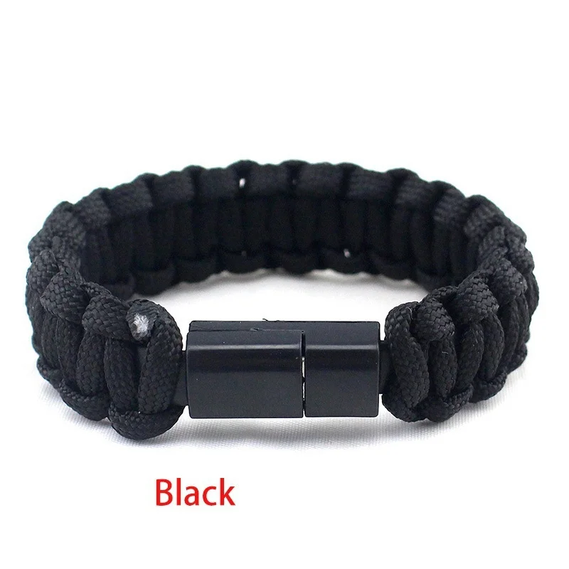 New Military Emergency Multifunction Paracord USB Bracelet Cable Outdoor Portable Camping Wrist Strap For Android Paracord Rope