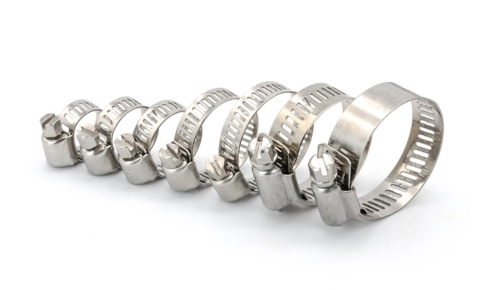 Description Picture 2 of itemWholesale 2-10pcs hose clamp adjustable 6-197mm Stainless Steel worm gear hose clip hose lock for water pipe plumbing