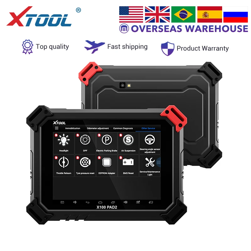 

XTOOL X100 PAD2 key programmer Auto OBD2 diagnostic tool Code Reader lmmoblizer EEPROM adapter ABS ECU with Special Function NEW