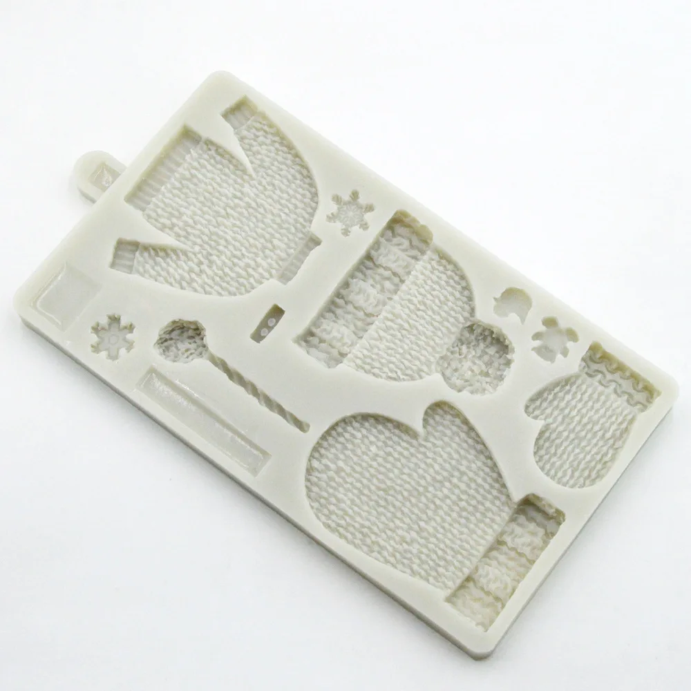 Инструменты для украшения тортов из мастики шерстяные перчатки детская одежда Снежинка силиконовая форма для торта шоколадная форма Kitcheb Инструменты для выпечки