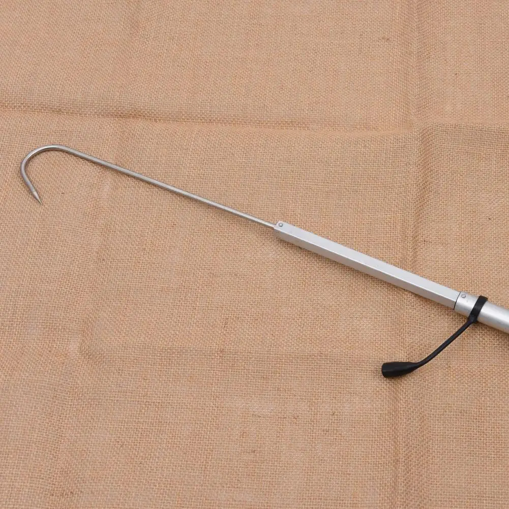Telescopic Sea Fishing Hook Gaff Stainless Aluminum Alloy Spear Tackle Big Fish Stretched Length 60cm | Спорт и развлечения