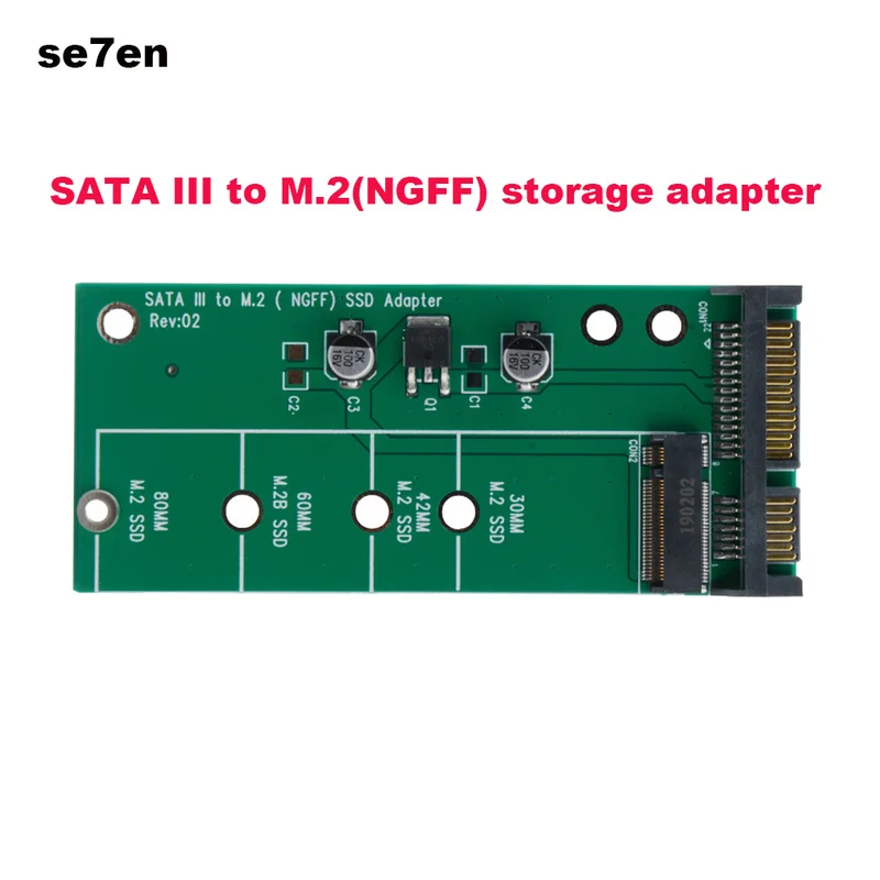 

M.2 NGFF mSATA-SATA adapter 2.5'' SATA III 3.0 to M.2 M2 NGFF mSATA converter SSD adapter ngff m2.SATA 3 daptor 2 to 1 card