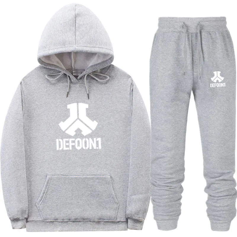Новинка, Defqon 1, комплект с толстовкой, рок-группа, хип-хоп, мужская толстовка с капюшоном, зимний уличный комплект, Модный повседневный костюм для бега, Мужской комплект