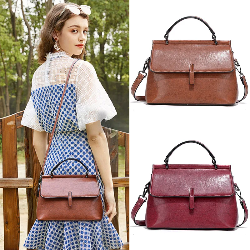 

New Style Shoulder Bag Autumn & Winter Fashion Western Style Large-Volume Genuine Leather Commuting Handbag