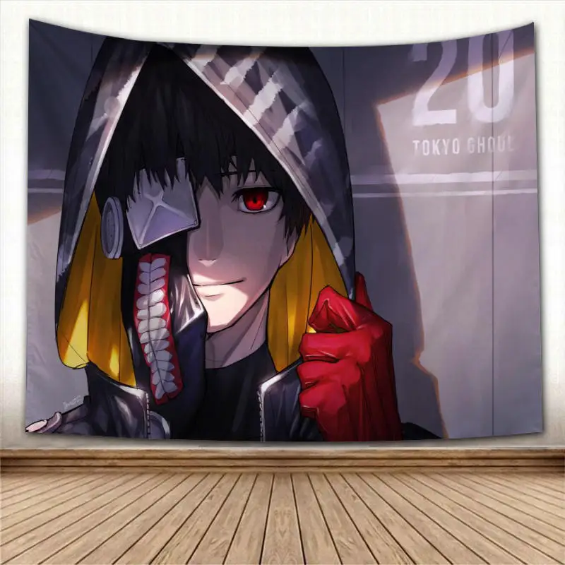 Kaneki Ken Токийский Гуль гобелен красочный психоделический декоративный ковер