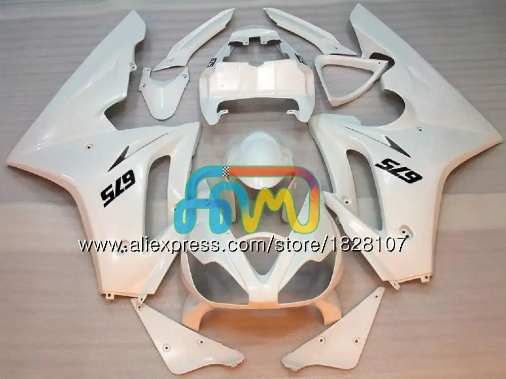 OEM средства ухода за кожей для Triumph Daytona 675 02 03 04 05 06 07 08 76BS. 14 Daytona675 2002 черный белый 2003 2004 2005 2006 2007 2008 обтекатель - Цвет: No. 30 Gloss white