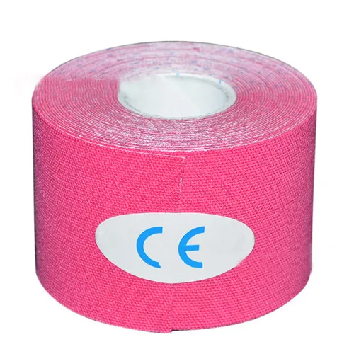 Pink Кинезиологическая лента, кинезио, лента для захвата, для спортивного восстановления, эластичный наколенник, для облегчения боли в мышцах, наколенники, поддержка, бандаж, фитнес - Цвет: Pink