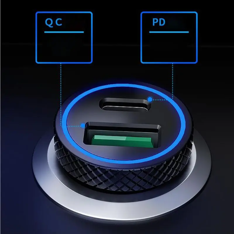 Универсальная Быстрая зарядка 3,0 USB Автомобильное быстрое зарядное устройство USB C type C PD автомобильное зарядное устройство адаптер питания для iPhone ipad samsung мобильный телефон