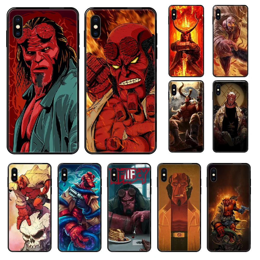 Чехол для телефона Hellboy Rise of the Blood Queen iphone 4 4s 5 5S SE 5C 6 6S 7 8 plus X XS XR 11 PRO MAX 2020 черный