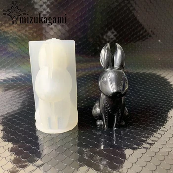 

3D Stereo Suture Rabbit Mirror For DIY Necklace Charms Making Jewelry
