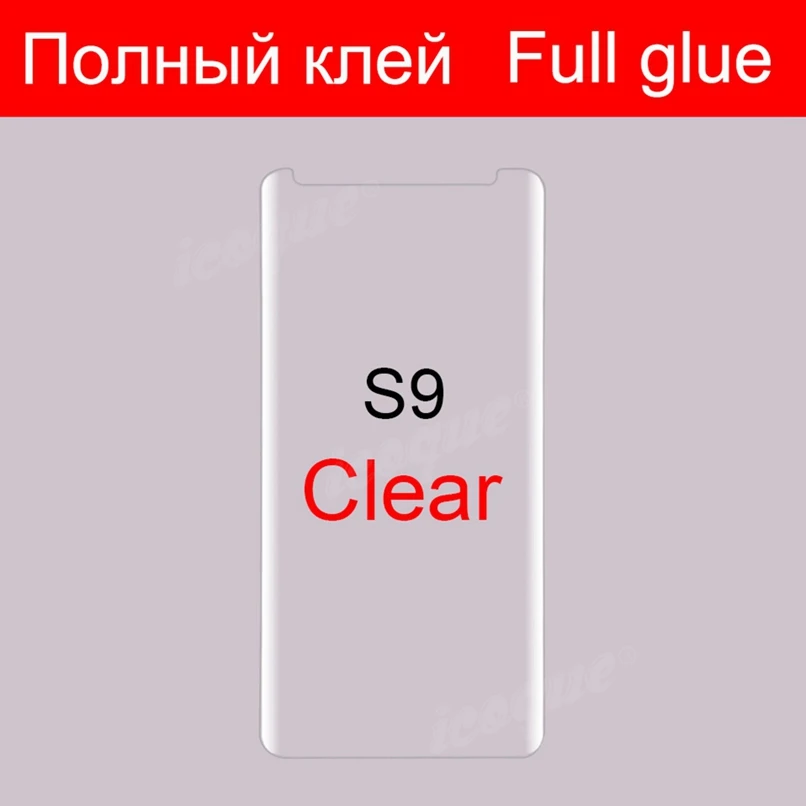 3D полное клеевое стекло для samsung Galaxy Note 10 Plus 9 8 S9 S8 S10 Plus защита экрана S9 S8 S10 Plus Note 10 Plus 9 8 Note10 закаленное стекло крышка - Цвет: S9 - Clear