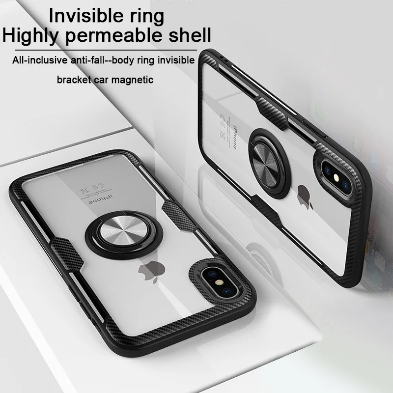 Для iphone 6, 6 S, 7, 8 Plus, X, XS MAX, XR, все включено, чехол, жесткий, с кольцом, с подставкой, магнит, прозрачный, защитный чехол для 11 Pro Max