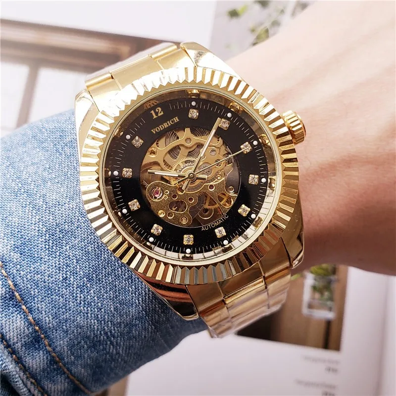 

Men's Tyrant Gold Hand international high-end brand fully automatic mechanical watch stainless steel strap watch high-end atmosp