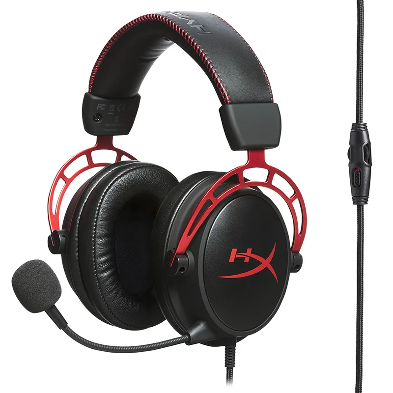 Игровая гарнитура HyperX Cloud Alpha red Signature HyperX подушечки для наушников, долговечность и Hi-Fi звуковые эффекты