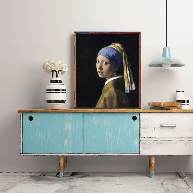 Vermeer картина маслом холст настенные художественные плакаты печать девушка с