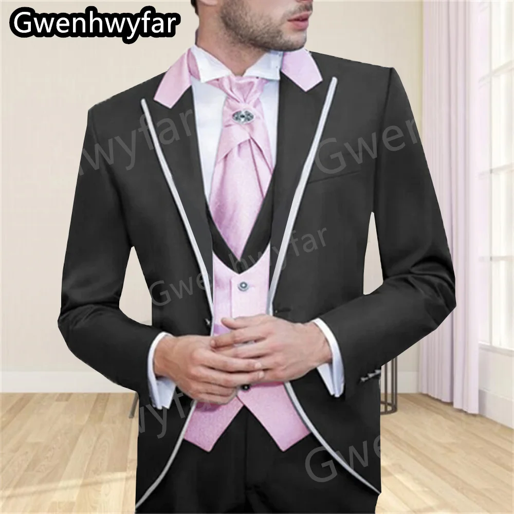 Фото Gwenhwyfar 2022 мужской костюм для жениха шафера и мужские костюмы облегающий из 3
