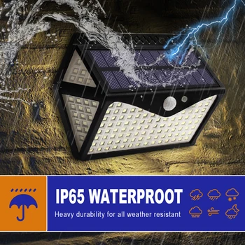 

140 LED Solar Light Outdoor Solar Lamp PIR Motion Sensor Wall Light Waterproof Solar Powered Sunlight for Garden Decoration