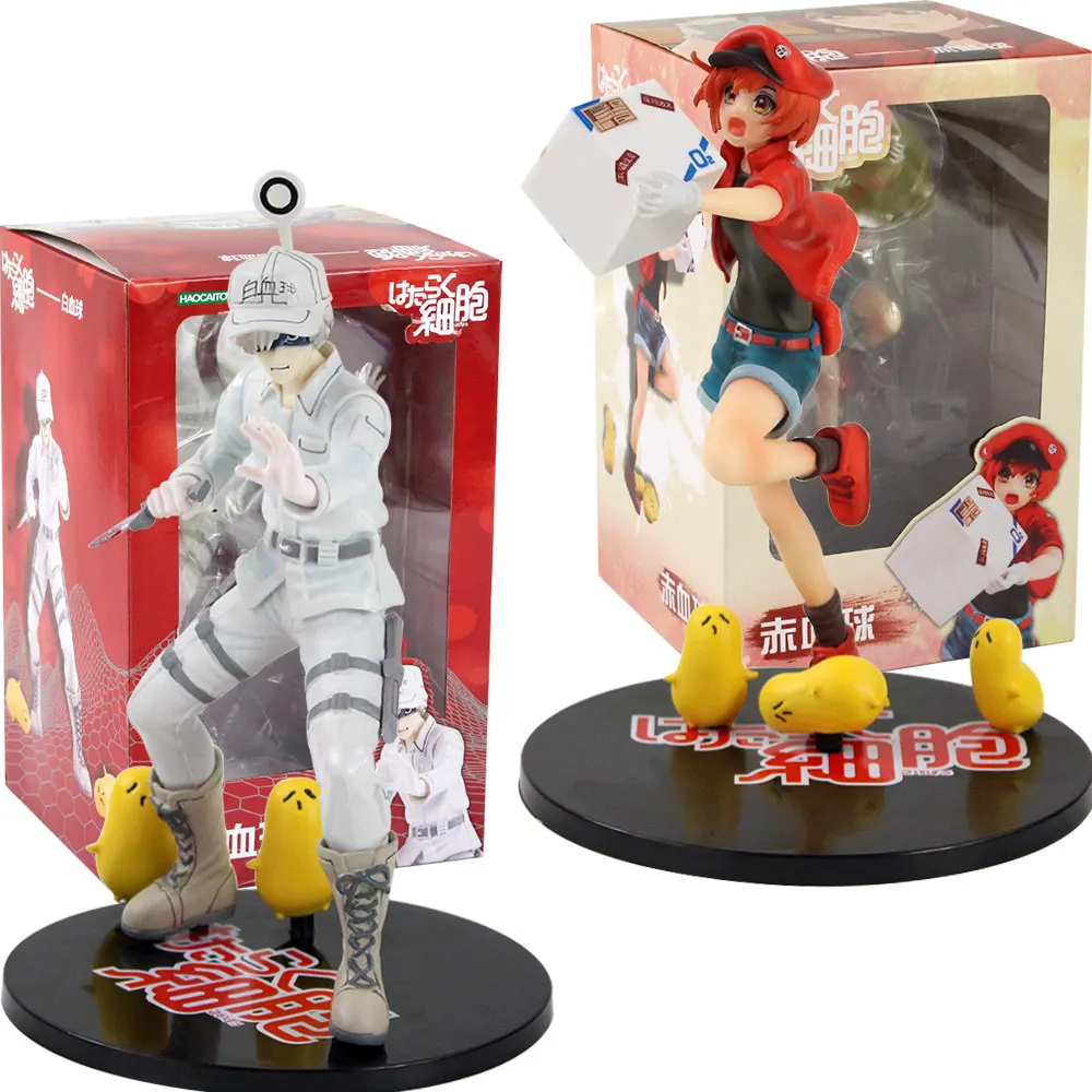 

20cm 2styles Cells at Work White Red Blood Cell Hataraku Saibou PVC Actions Figure Collectible Model Toy gifts for kids