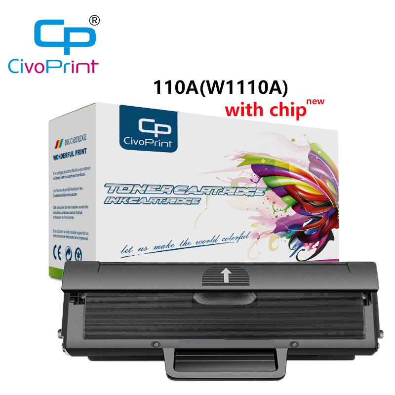 Civoprint 110a 110A W1110A тонер-картридж совместимый для HP Laser MFP136w 136a 136nw 138pn 138pnw 138p принтер (с