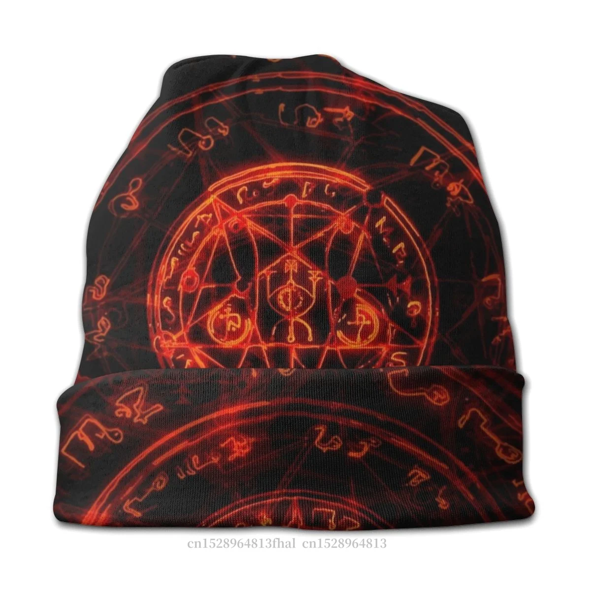 Goth Gothic Devil Skullies Beanies Caps Baphomet Knitted Hat Winter Warm Bonnet Hats Men Women\'s Hip Hop Ski Cap