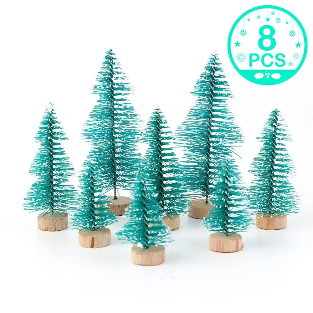 8pcs mini Tree TB Теплые рождественские украшения кукла-эльф плюшевые Рождественские елки Висячие орнаменты Счастливого Рождества нового года детские игрушки 40x24 см - Цвет: 8pcs mini Tree TB