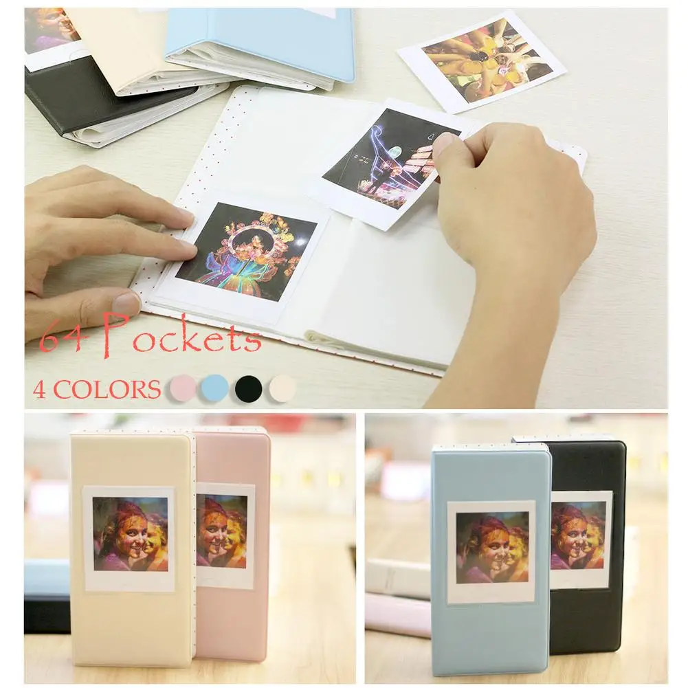 

64 Pockets 3 Inch Photo Book Album Picture Case Storage For FujiFilm Instax Square SQ10 Camera SP-3 Printer Film Photos Paper