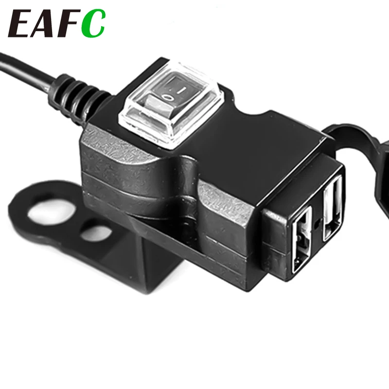 12 24 в зарядное устройство для мотоцикла с двумя USB портами|Электроаксессуары