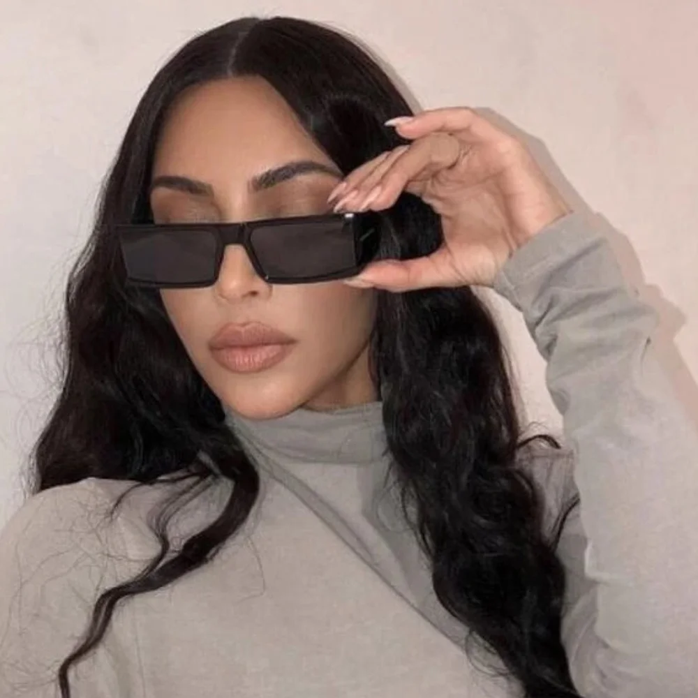 

New Personality Steampunk Sunglasses for Women Flat Top Frame Rectangle Lens Sun Glasses Men Vintage Steam Punk Eyeglasses UV400