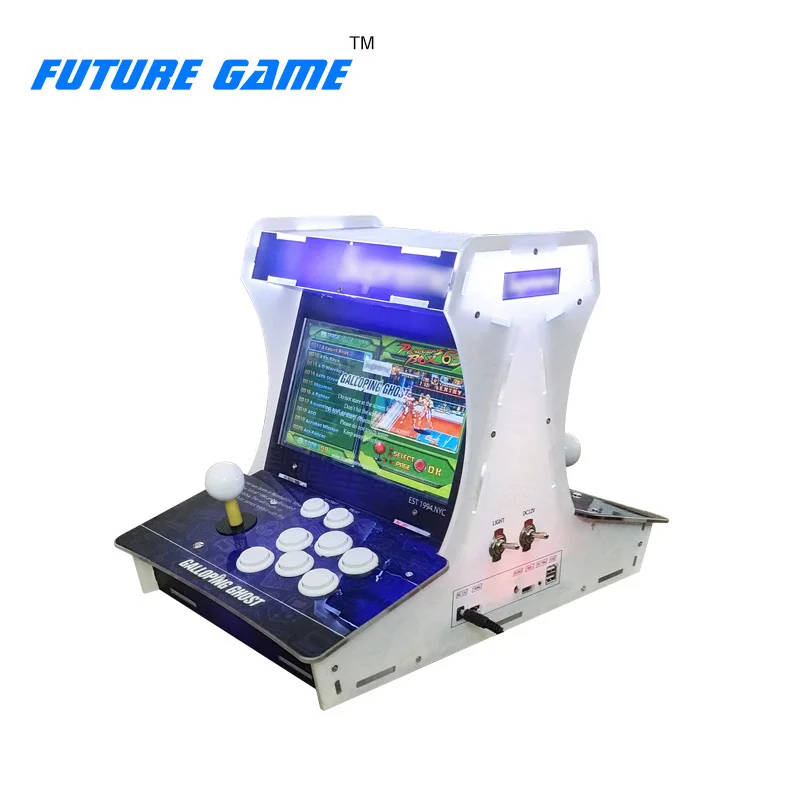  2 player 10 inch LCD Screen Mini bartop Galloping Ghost Arcade Game machine with Pandora 6S 1388 ga