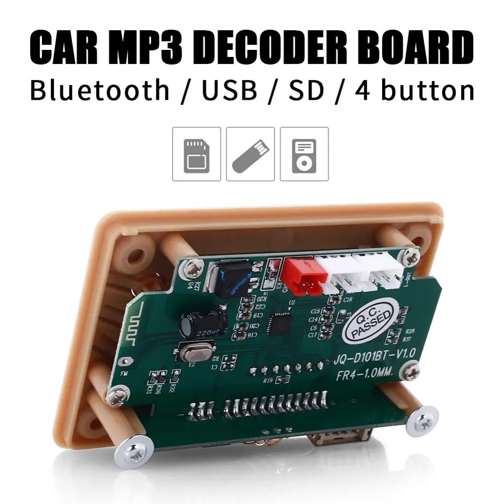 Vehemo WMA декодер Автомобильный Bluetooth пульт дистанционного управления цветной ЖК-экран USB SD FM Сменные аксессуары плеер динамик MP3 декодер доска