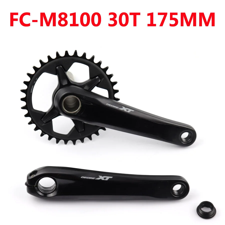 SHIMANO DEORE XT FC M8100 FC-8100 1x12, 12 Скоростей, шатун для горного велосипеда 30T 32T 34T 170 175 мм, полый, TECH II, велосипедная рукоятка - Цвет: 30T 175MM NO BB