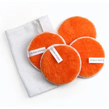 Женский косметический инструмент для мытья макияжа для лица, Лидер продаж, 4 шт., мягкая фланелевая губка, двусторонняя губка для снятия макияжа