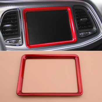 

Red Center Console GPS Navigation Screen Dashboard Frame Trim Cover Fit For Dodge Challenger 2015 2016 2017 2018 2019