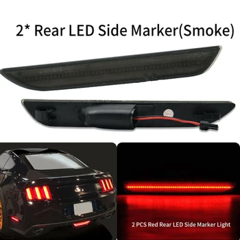 

Car Side Marker Lights Auto Set Accessories Front/Rear Smoke LED Lamp Red