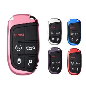 

Car Styling TPU Car Key Covers Case For Jeep Journey Chrysler 300 Grand Cherokee Compass Patriot Dodge Shell Car Accessories