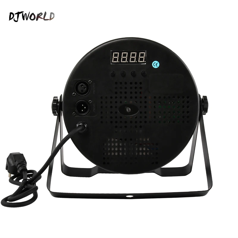 Djworld светодиодный плоский Par 54x3 Вт RGB цветной светильник ing стробоскоп DMX 512 сценический светильник для Dj Disco вечерние, свадебные, вечерние, для сцены, ТВ