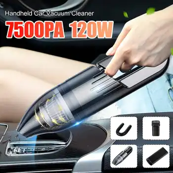 

120W Portable Vacuum Cleaner Car Low Noise Handheld For Car Vacuum Cleaner Auto Cleaners Wet Dry For Car Home 6000PA