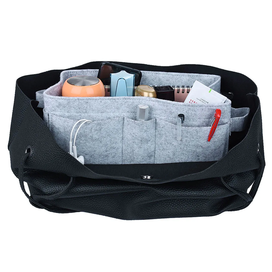 Войлочная ткань сумка-Органайзер, сумка для косметики органайзер для сумки Многофункциональный косметический чехол для путешествий портативная косметичка