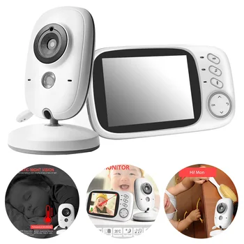 

3.2 Inch Color Wireless Baby Monitor Two-way Intercom Nanny Security Camera Humidity Display Lullaby VOX Power Saving Mode