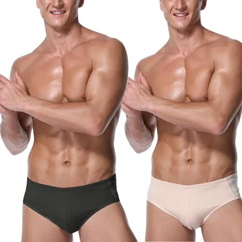 

Men's Low Rise Brief Explosion Models Men's Hip Pants Front Convex Back Hip Design Black Sexy Briefs Butt Booster Panties S-6XL
