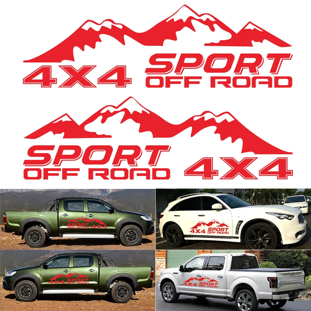 2 шт. графический винил 4X4 внедорожник стикеры пикап наклейка для D-MAX Navara