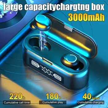 Hot IPX7 Waterproof Sport TWS Wireless Headphones Noise Reduction Music Earphones 5 1 Bluetooth Headphones 9D Stereo Earbuds
