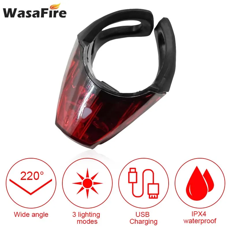 

Bike Tail Light LED 3 Modes Rear Bike light USB Rechargeable Brake Taillight for Bicycle Accessories