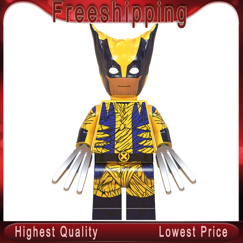 

Legoed Wolverine batman Winter Soldier Bucky Deadpool Cap America Thanos minifigured Building Blocks Toys Children Gift WM772