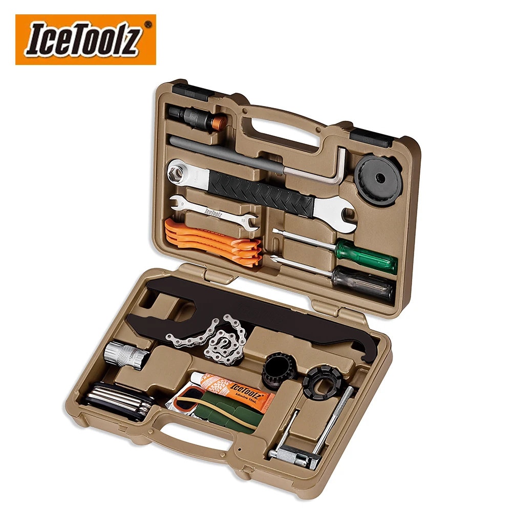IceToolz 82C5 15 in 1 Portable Toolbox Multifunctional Bicycle Repair