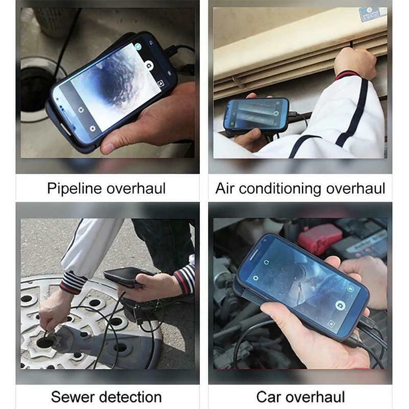 8/7/5,5 мм объектив адаптер длиной 1 м/1,5 м/2 м мягкий кабель Водонепроницаемый USB эндоскоп Камера свет бороскопов Камера фото камера для ПК Android телефон
