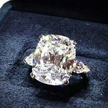

Diamond S925 Sterling Silver Rings for Women Classic Wedding Bands Rings for Luxury Oval Diamond Engagement Silver Fine Jewelry