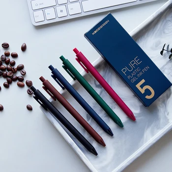 

5 PCS Ball Point Pen Set Gel Pen for Writing Luxury Pen High Quality Ballpoint Pen 0.5mm Kawaii Pens for Office & School Pens