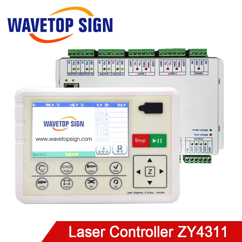 WaveTopSign CO2 лазерной Управление карты ZY4311 1 комплект + Веб-кабель 2 шт usb кабель 2 шт CO2 лазерной Управление Лер для лазерный резак машины